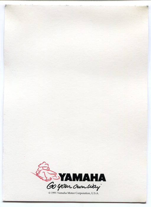 1992 Yamaha Snowmobile Preview Event Invitation V-Max 4 Sneak Preview   - TvMovieCards.com