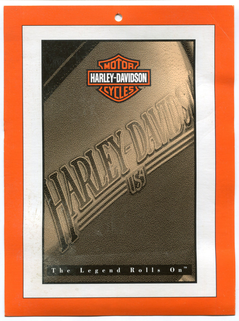 1995 Harley Davidson Used Motorcycles "The Legend Rolls On" Dealer Hang Tag NOS   - TvMovieCards.com