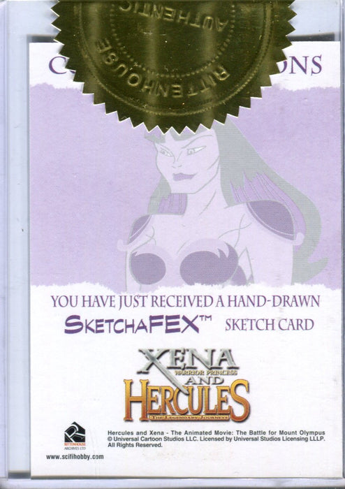 Xena & Hercules Animated Adventures Callisto Sketch Card by John Czop   - TvMovieCards.com