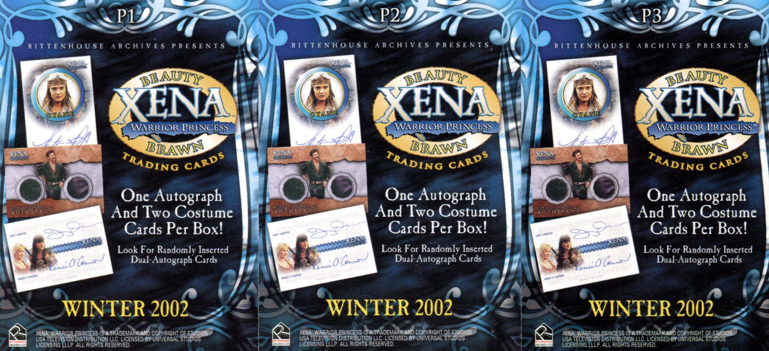 Xena Beauty and Brawn Promo Card Set 3 Cards   - TvMovieCards.com