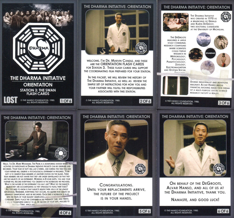 Inkworks Lost Dharma Initiative Preview Set (6) Card Set San Diego Comic Con   - TvMovieCards.com
