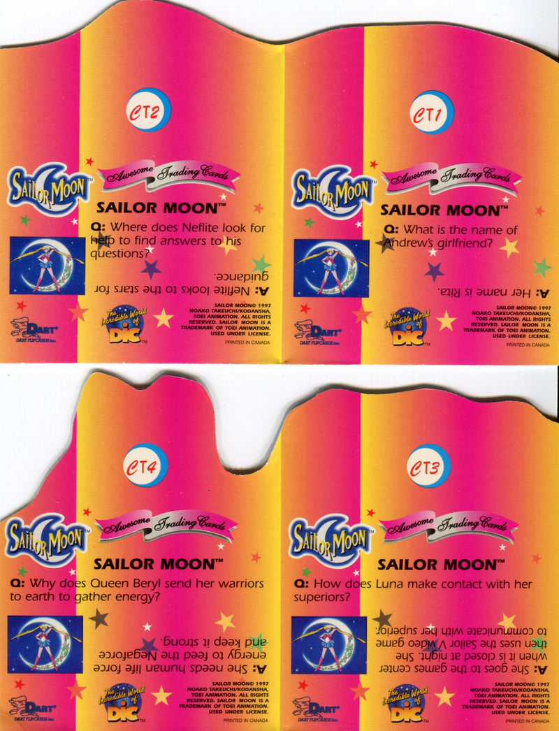 Sailor Moon Archival Case Topper Die Cut Chase Card Set CT1 through CT4   - TvMovieCards.com