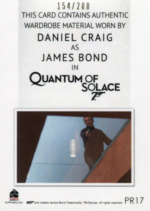 James Bond Archives Spectre James Bond's Jacket Relic Costume Card PR17 #154/200   - TvMovieCards.com
