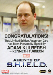 Agents of S.H.I.E.L.D. Season 2 Adam Kulbersh Autograph Card   - TvMovieCards.com