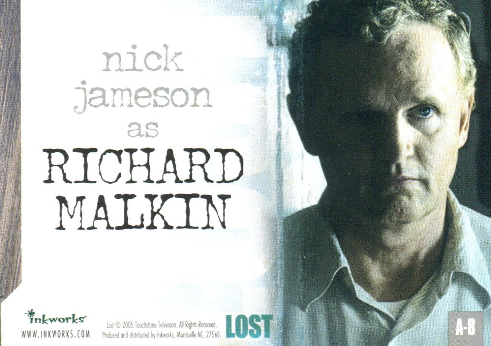 Lost Season 1 One A-8 Nick Jameson as Richard Malkin Autograph Card   - TvMovieCards.com