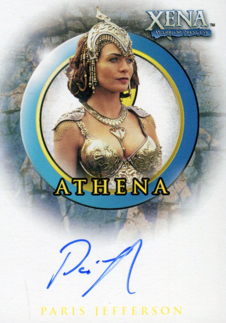 Xena Season Six Paris Jefferson as Athena Autograph Card A16   - TvMovieCards.com