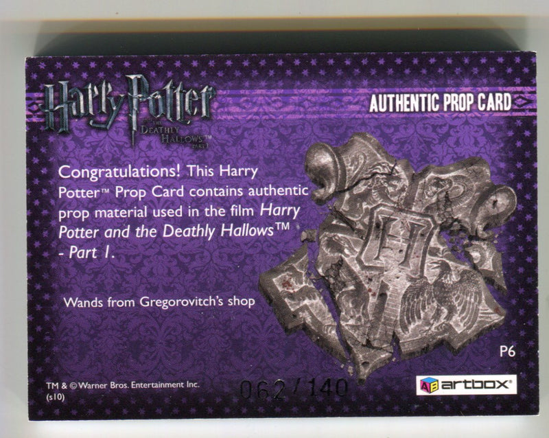 Harry Potter Deathly Hallows 1 Wands Prop Card HP P6 #062/140   - TvMovieCards.com