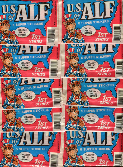 1987 US U.S. of Alf Super First Series Stickers 10 Pack Lot Zoot Italy   - TvMovieCards.com
