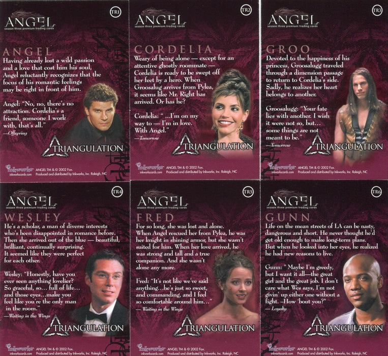 Anger Season 3 Triangulations Foil Chase Card Set TR1 thru TR6   - TvMovieCards.com