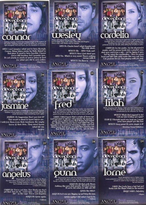 Angel Season 4 Deceptions Foil Puzzle Chase Card Set D1 thru D9   - TvMovieCards.com