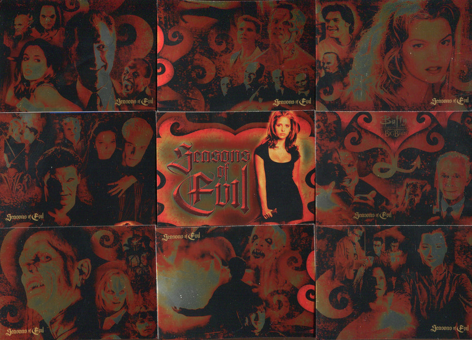 Buffy The Vampire Slayer Big Bads Seasons of Evil Foil Chase Card Set SE-1 thru   - TvMovieCards.com