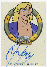 Xena & Hercules Animated Adventures Michael Hurst Iolaus Autograph Card   - TvMovieCards.com