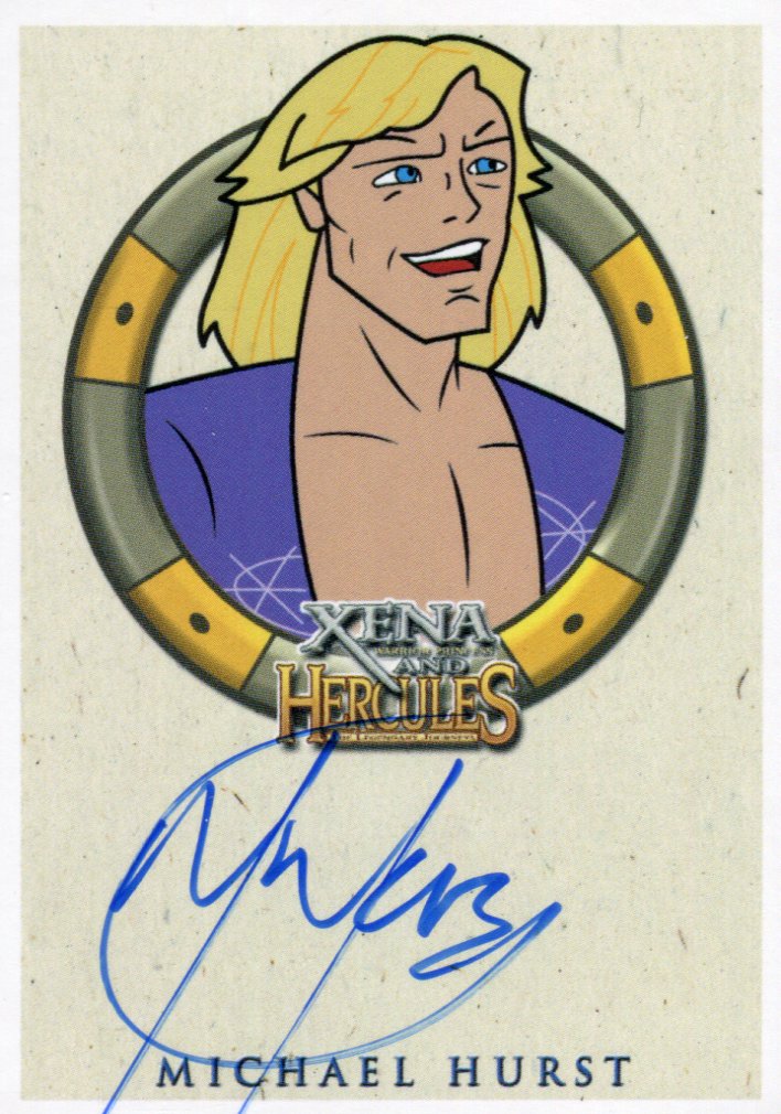 Xena & Hercules Animated Adventures Michael Hurst Iolaus Autograph Card   - TvMovieCards.com