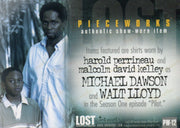 Lost Season 1 One PW-12 H. Perrineau and M. D Kelly Dual Pieceworks Costume Card   - TvMovieCards.com