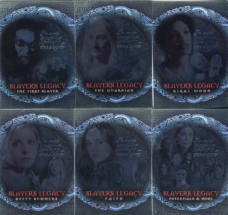 Buffy The Vampire Slayer Season 7 Slayer Legacy Foil Chase Card Set SL1-6 - TvMovieCards.com