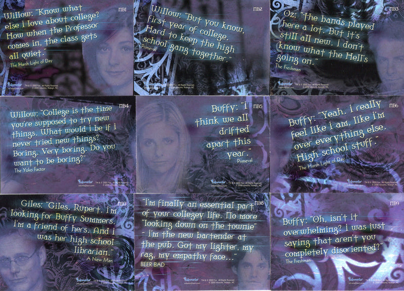 Buffy The Vampire Slayer Season Four New Beginnings Foil Puzzle Chase Card Set   - TvMovieCards.com