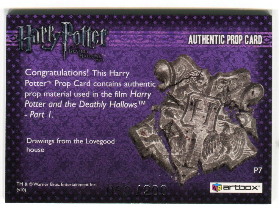 Harry Potter Deathly Hallows 1 Drawings Prop Card HP P7 #050/200   - TvMovieCards.com