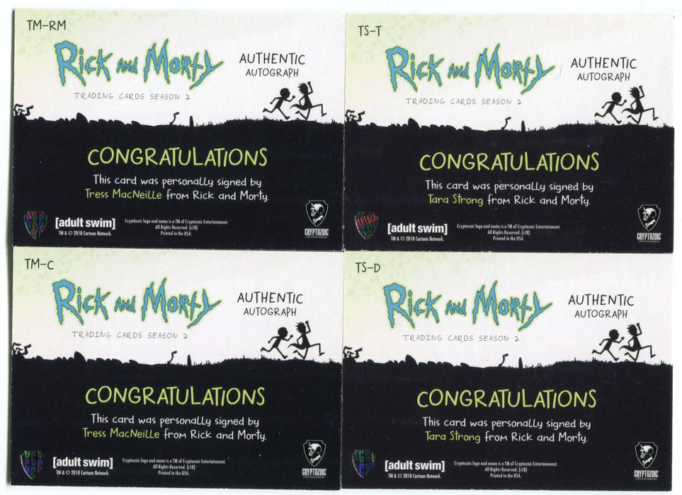 2019 Rick and Morty Season 2 Complete (58) Autograph Card Set - Justin Roiland   - TvMovieCards.com