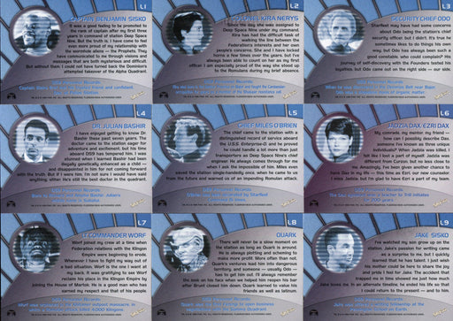 Star Trek DS9 Deep Space Nine Memories Greatest Legends Chase Card Set L1-L9   - TvMovieCards.com
