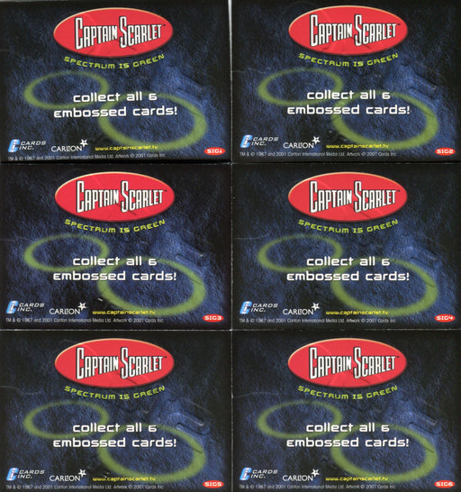 Captain Scarlet SIG Embossed Chase Card Set 6 Cards SIG1 - SIG6 Cards Inc. 2001/ - TvMovieCards.com