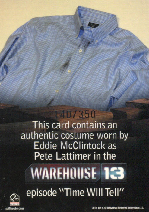 Warehouse 13 Premium Packs Season 4 Pete Lattimer Costume Card #140/350   - TvMovieCards.com