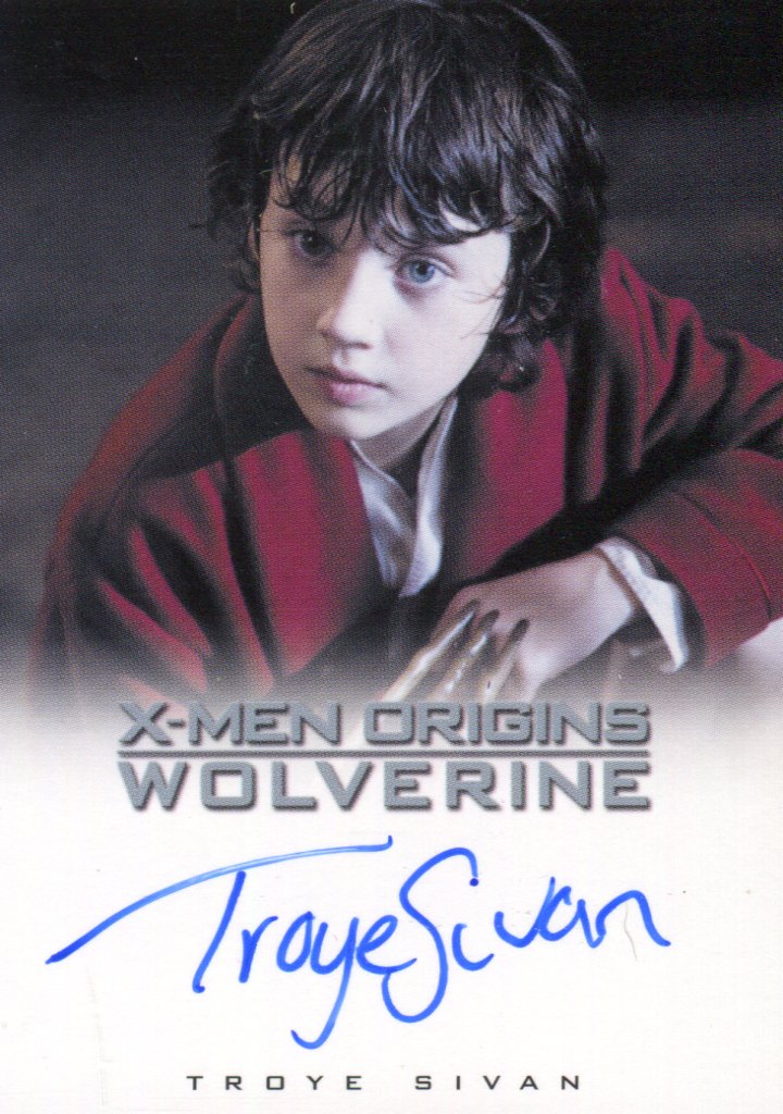 X-Men Origins: Wolverine Autograph Card Troye Sivan as Young Logan   - TvMovieCards.com