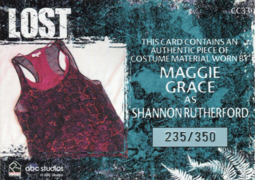 Lost Relics Maggie Grace as Shannon Rutherford Relic Costume Card CC33 #235/350   - TvMovieCards.com