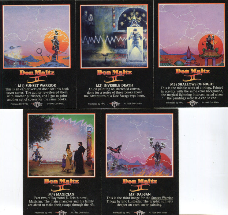 Maitz Don Series 2 Metallic Chase Card Set M1 - M5  FPG 1996   - TvMovieCards.com