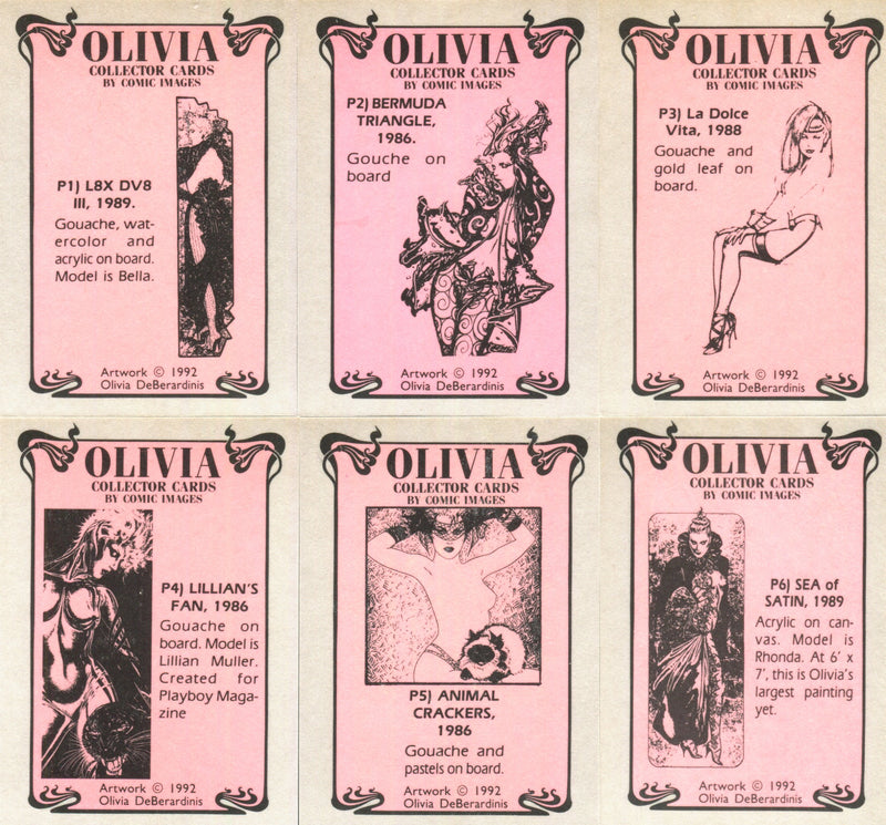 Olivia Series 1 One Prism Chase Card Set P1 - P6 Comic Images 1992   - TvMovieCards.com