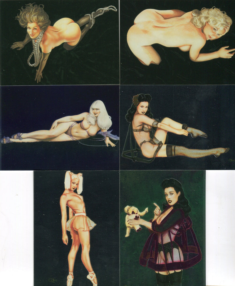Olivia New Models Metal Tex Chase Card Set 6 Cards Comic Images 2001   - TvMovieCards.com