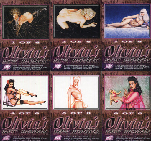 Olivia New Models Metal Tex Chase Card Set 6 Cards Comic Images 2001   - TvMovieCards.com