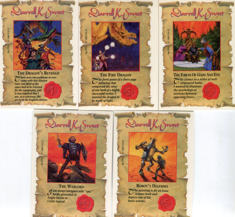 Sweet Darrell Metallic Storm Chase Card Set MS1 - MS5  FPG 1994   - TvMovieCards.com