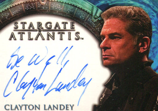 Stargate Atlantis Season Two Clayton Landey as Dillon Everett Autograph Card   - TvMovieCards.com