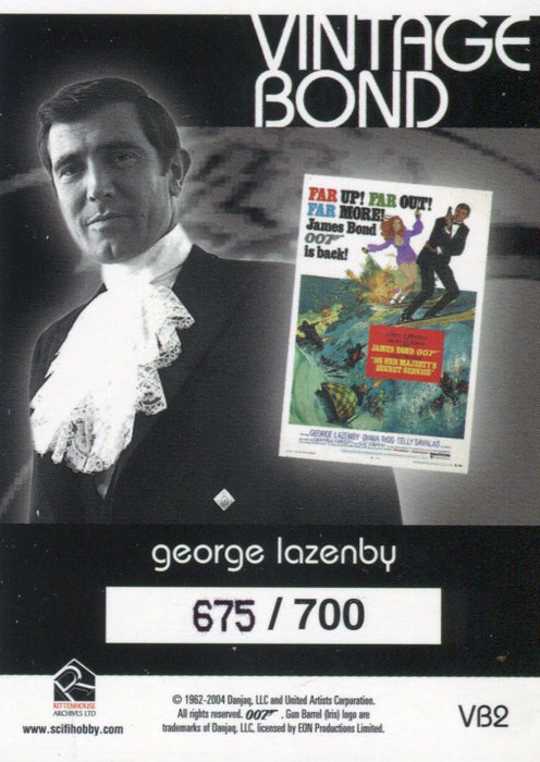 James Bond The Quotable James Bond Vintage Bond Chase Card VB2 #675/700   - TvMovieCards.com