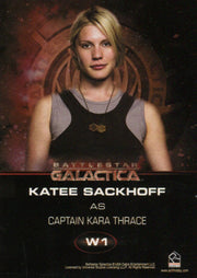 Battlestar Galactica Season Two Women of Battlestar Chase Card W1 Sackhoff   - TvMovieCards.com
