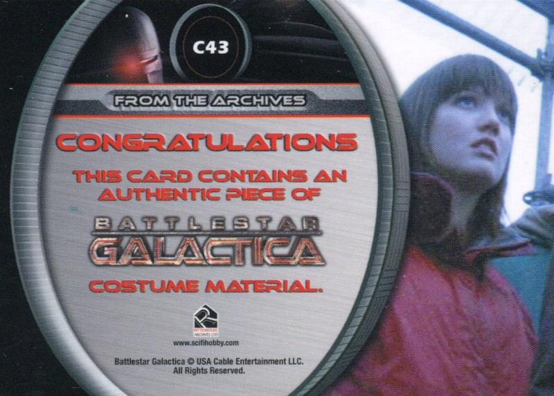 Battlestar Galactica Season Four Costume Card C43 Cally Tyrol   - TvMovieCards.com