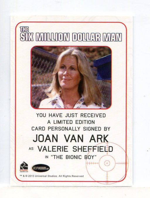 Bionic Collection Six Million Dollar Man Joan Van Ark Autograph Card   - TvMovieCards.com