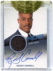 NCIS Premium Packs Rocky Carroll as Leon Vance Incentive Autograph Costume Card   - TvMovieCards.com