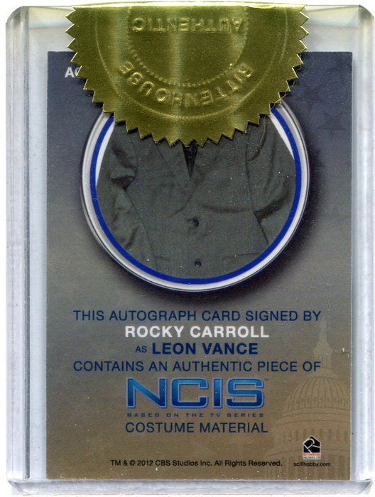 NCIS Premium Packs Rocky Carroll as Leon Vance Incentive Autograph Costume Card   - TvMovieCards.com