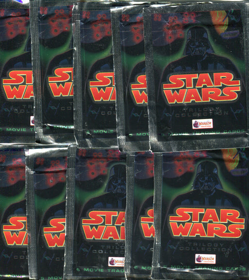 Star Wars Trilogy Vintage Pack Lot 10 Packs Merlin 1997   - TvMovieCards.com