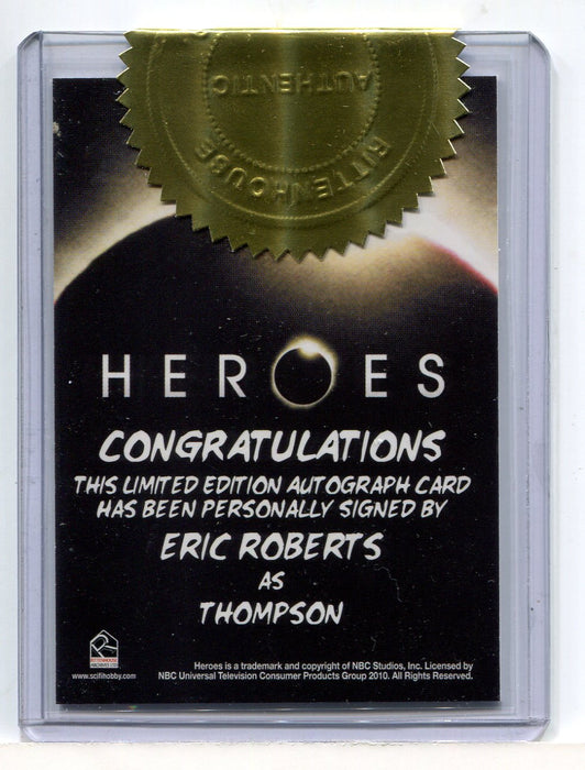 Heroes Archives Eric Roberts as Thompson Dealer Incentive Autograph Card   - TvMovieCards.com