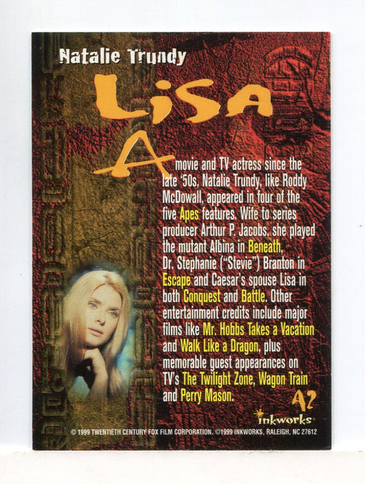 Planet of the Apes Archives Natalie Trundy as Lisa Autograph Card Inkworks 1999   - TvMovieCards.com