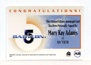 Babylon 5 The Complete Babylon 5 Mary Kay Adams as Na'Toth Autograph Card A8   - TvMovieCards.com
