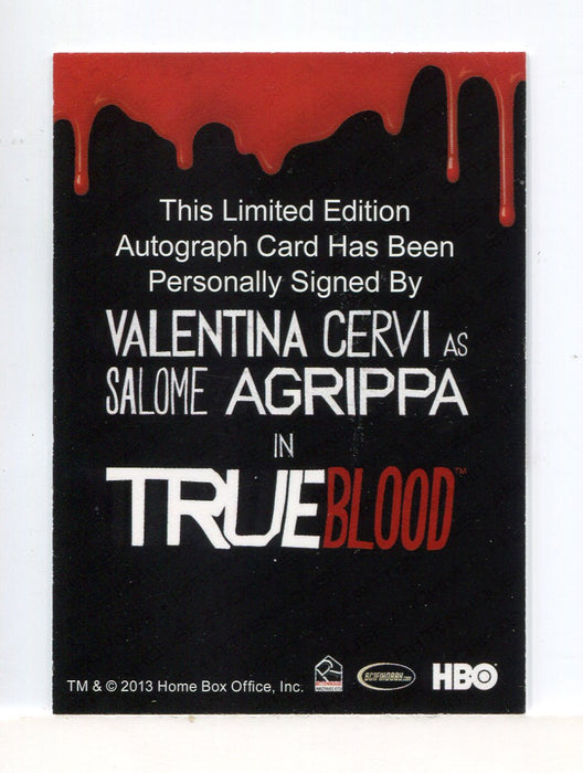 True Blood Season 6 Valentina Cervi as Salome Agrippa Autograph Card   - TvMovieCards.com