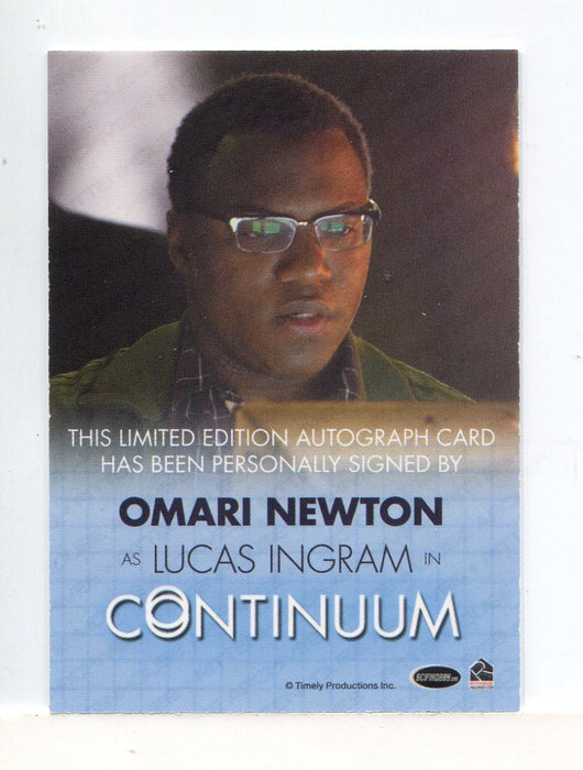 Continuum Seasons 1 & 2 Omari Newton as Lucas Ingram Autograph Card   - TvMovieCards.com
