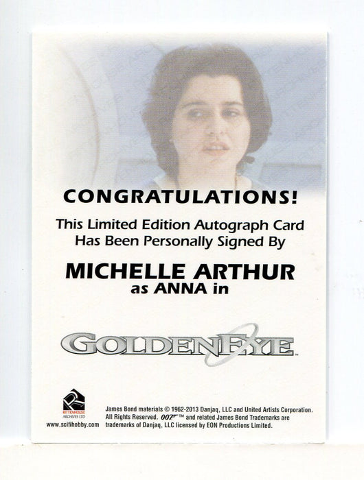 James Bond Archives 2014 Edition Michelle Arthur Autograph Card   - TvMovieCards.com