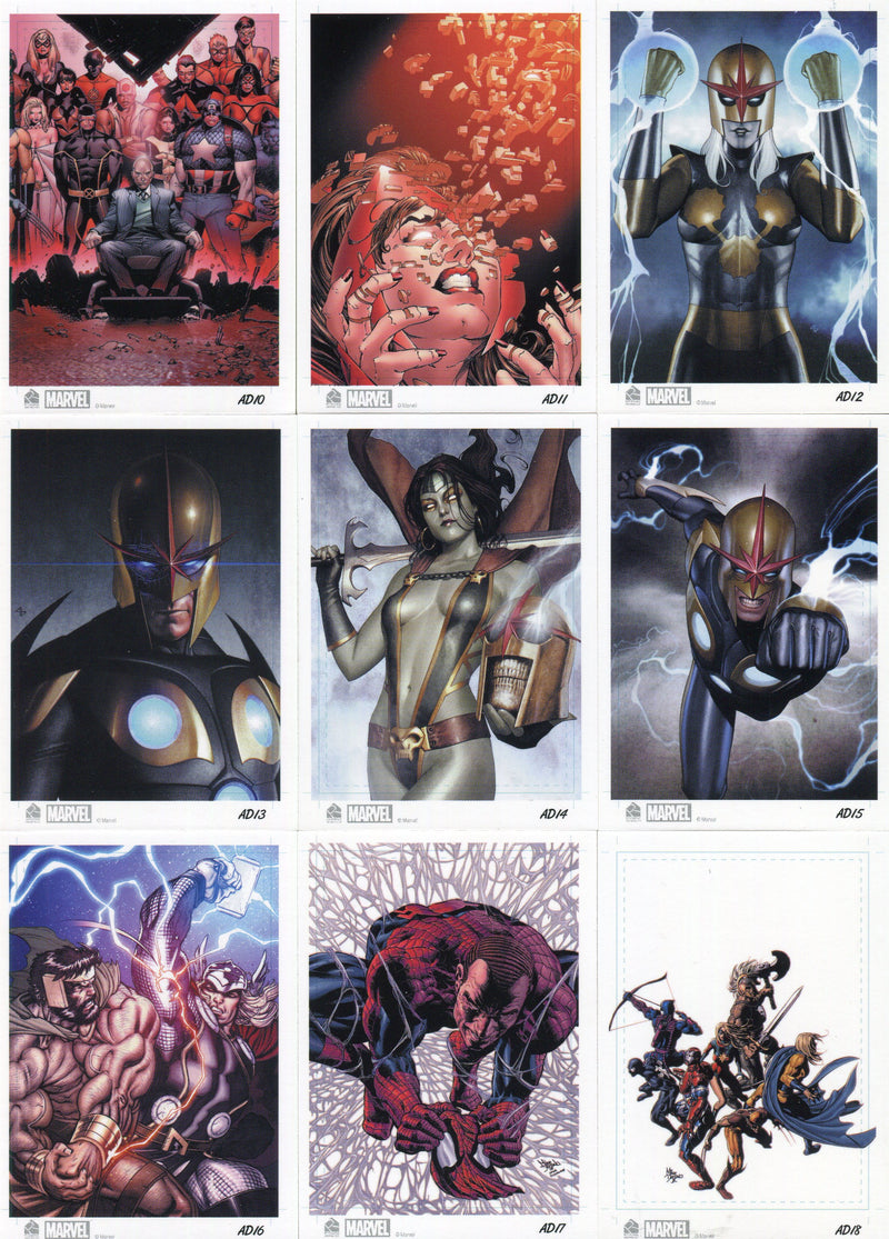 Marvel Universe 2014 Artist Draft Chase Card Set AD10 thru AD18   - TvMovieCards.com