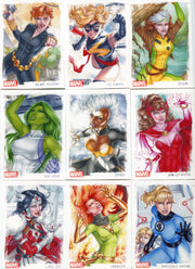 Marvel Women of Marvel Rhiannon Owens ArtiFEX Chase Card Set 01 thru 09   - TvMovieCards.com