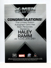 X-Men The Last Stand Autograph Card Haley Ramm as Young Jean Grey   - TvMovieCards.com