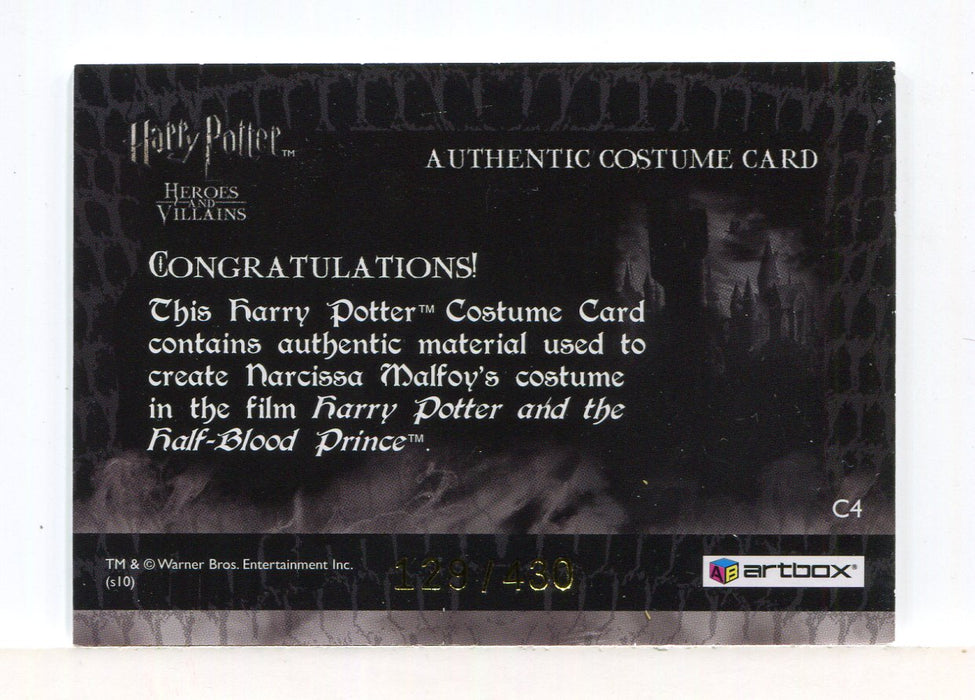 Harry Potter Heroes & Villains Narcissa Malfoy Costume Card C4 HP #129/430   - TvMovieCards.com